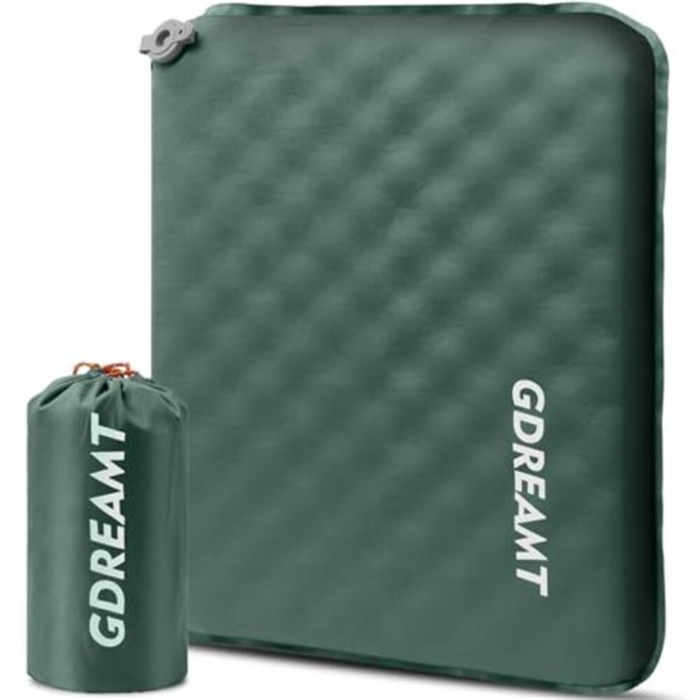 Inflatable Seat Cushion Self Inflating Memory Foam Travel Stadium Pad